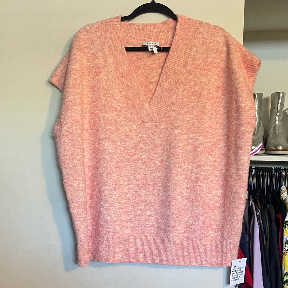 Topshop V Neck Sunrise Sweater Vest sz 12 NWOT